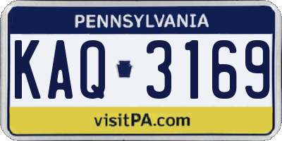 PA license plate KAQ3169