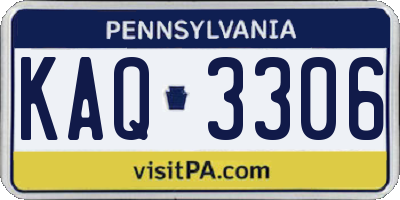 PA license plate KAQ3306