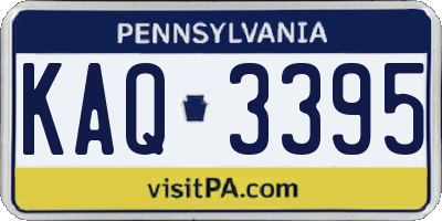 PA license plate KAQ3395