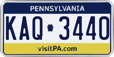PA license plate KAQ3440