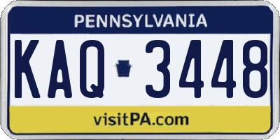 PA license plate KAQ3448