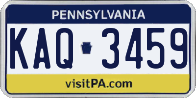 PA license plate KAQ3459