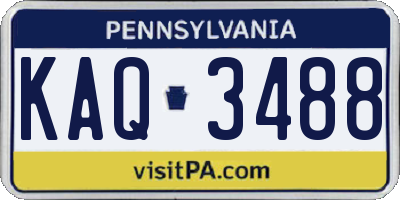 PA license plate KAQ3488
