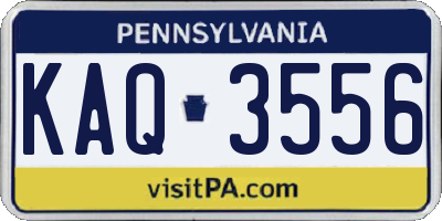 PA license plate KAQ3556