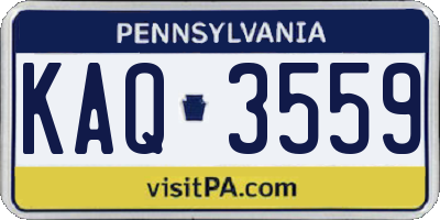 PA license plate KAQ3559