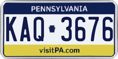 PA license plate KAQ3676
