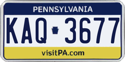PA license plate KAQ3677
