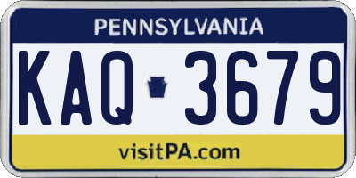 PA license plate KAQ3679