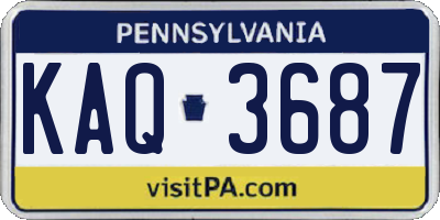 PA license plate KAQ3687