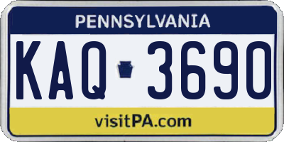 PA license plate KAQ3690
