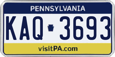 PA license plate KAQ3693