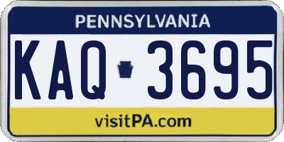 PA license plate KAQ3695