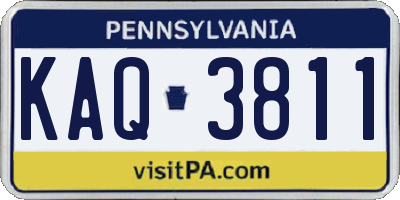 PA license plate KAQ3811