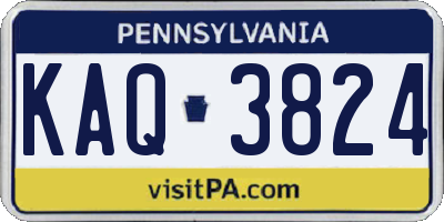 PA license plate KAQ3824