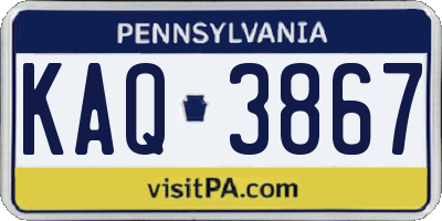 PA license plate KAQ3867