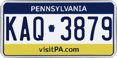 PA license plate KAQ3879