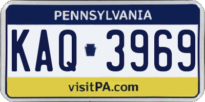 PA license plate KAQ3969
