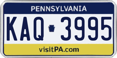 PA license plate KAQ3995