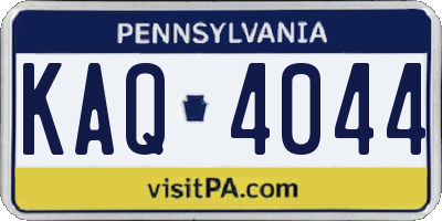 PA license plate KAQ4044