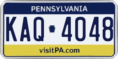 PA license plate KAQ4048