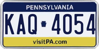 PA license plate KAQ4054