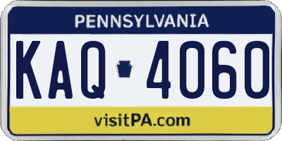 PA license plate KAQ4060