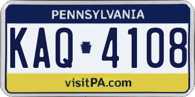 PA license plate KAQ4108