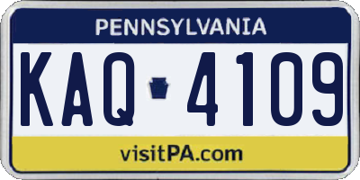 PA license plate KAQ4109