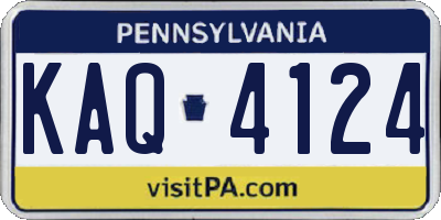 PA license plate KAQ4124