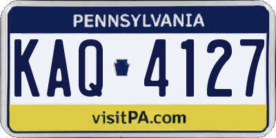 PA license plate KAQ4127