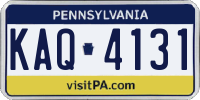 PA license plate KAQ4131
