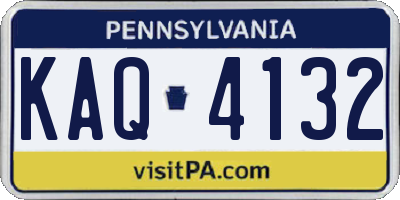 PA license plate KAQ4132