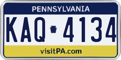 PA license plate KAQ4134