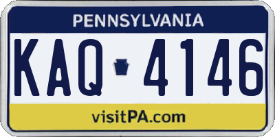 PA license plate KAQ4146