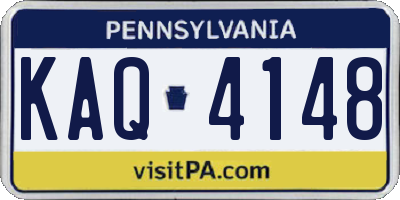 PA license plate KAQ4148