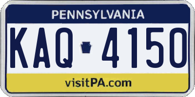 PA license plate KAQ4150