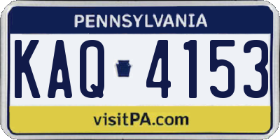 PA license plate KAQ4153