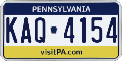 PA license plate KAQ4154