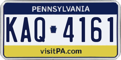 PA license plate KAQ4161