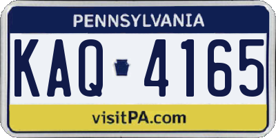 PA license plate KAQ4165