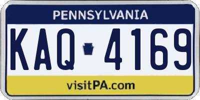 PA license plate KAQ4169