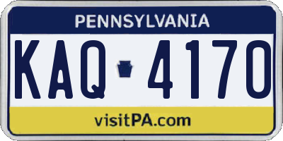 PA license plate KAQ4170