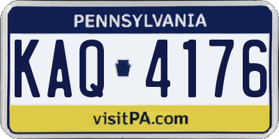 PA license plate KAQ4176