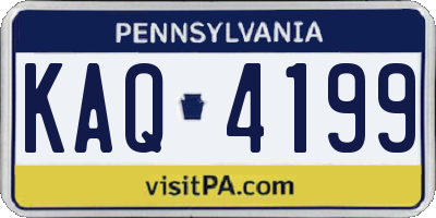 PA license plate KAQ4199
