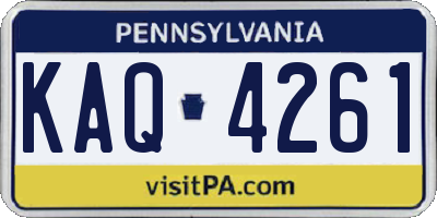 PA license plate KAQ4261