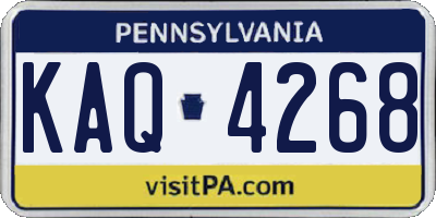 PA license plate KAQ4268