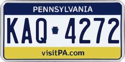 PA license plate KAQ4272