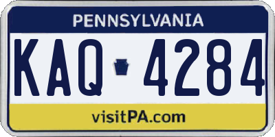 PA license plate KAQ4284