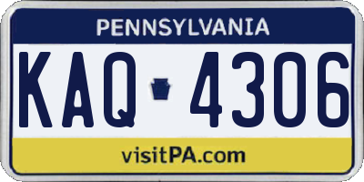 PA license plate KAQ4306