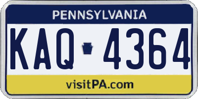 PA license plate KAQ4364